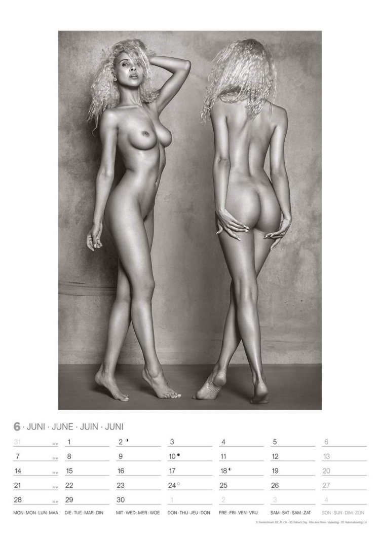 Nude Black Calendar - Nude Girl Calendar - 77 photo