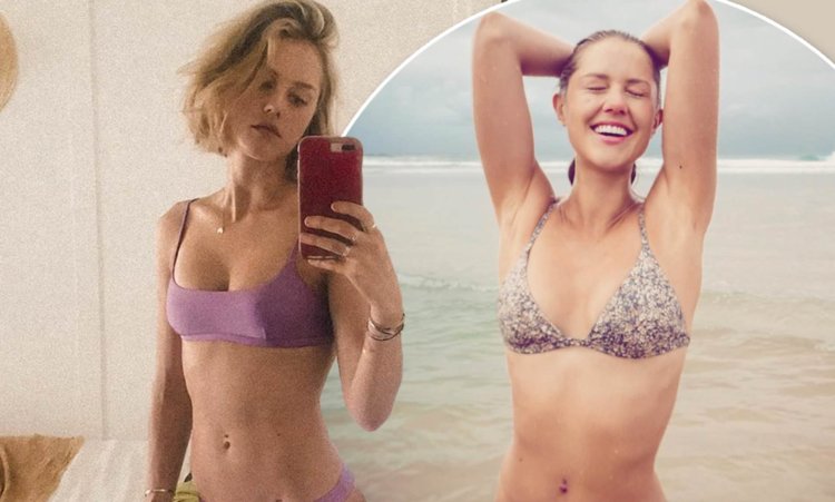 Isabelle May in a swimsuit