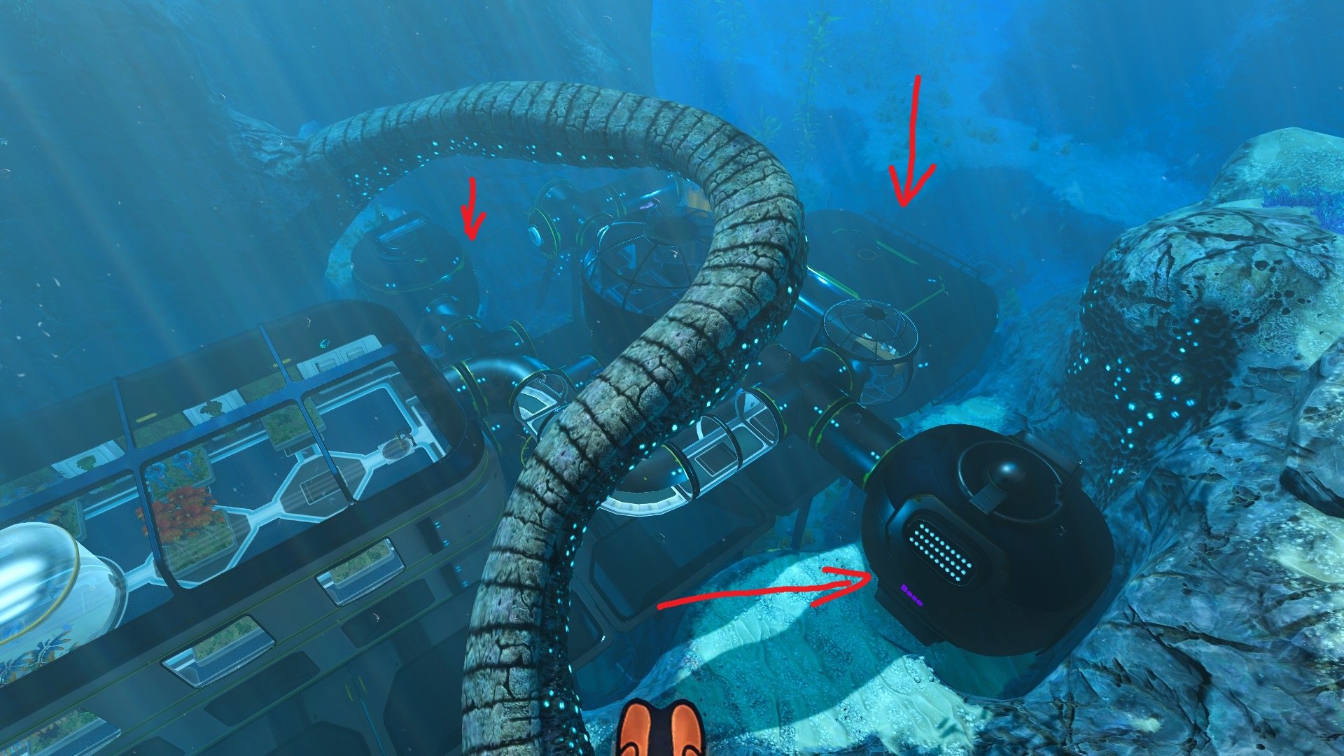 Subnautica найти золото. Субнаутика Левиафан Пожиратель морей. Редкий риф в Subnautica. Самые страшные места Subnautica. Древний поплавок Subnautica.